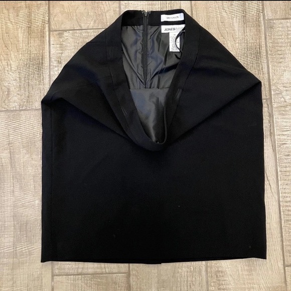 Jones & Co Pencil Skirt Women 14 Black Stretch Lined Knee Length Office Business - Picture 4 of 4